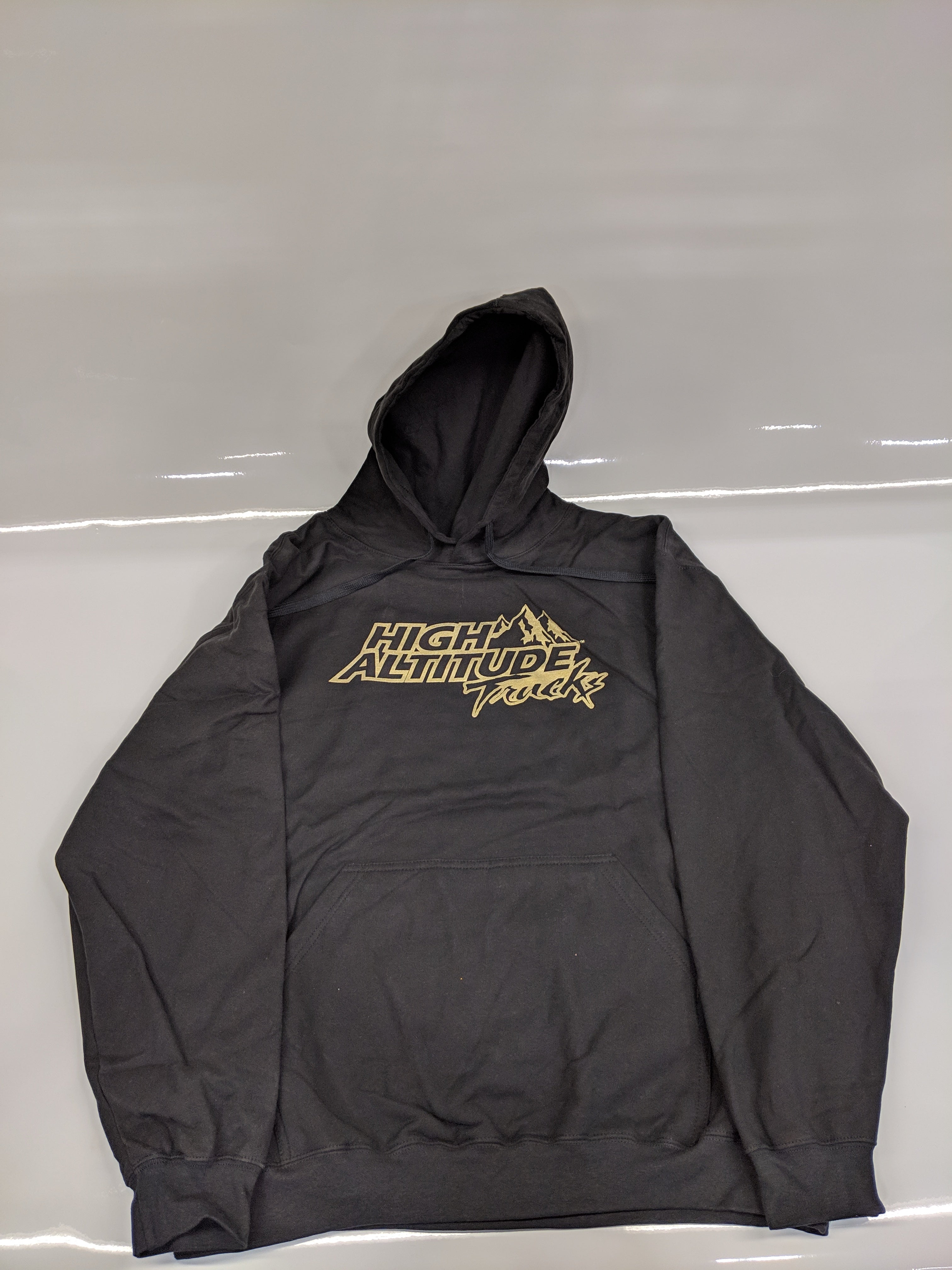 Long Sleeve Black and Gold Hoodie