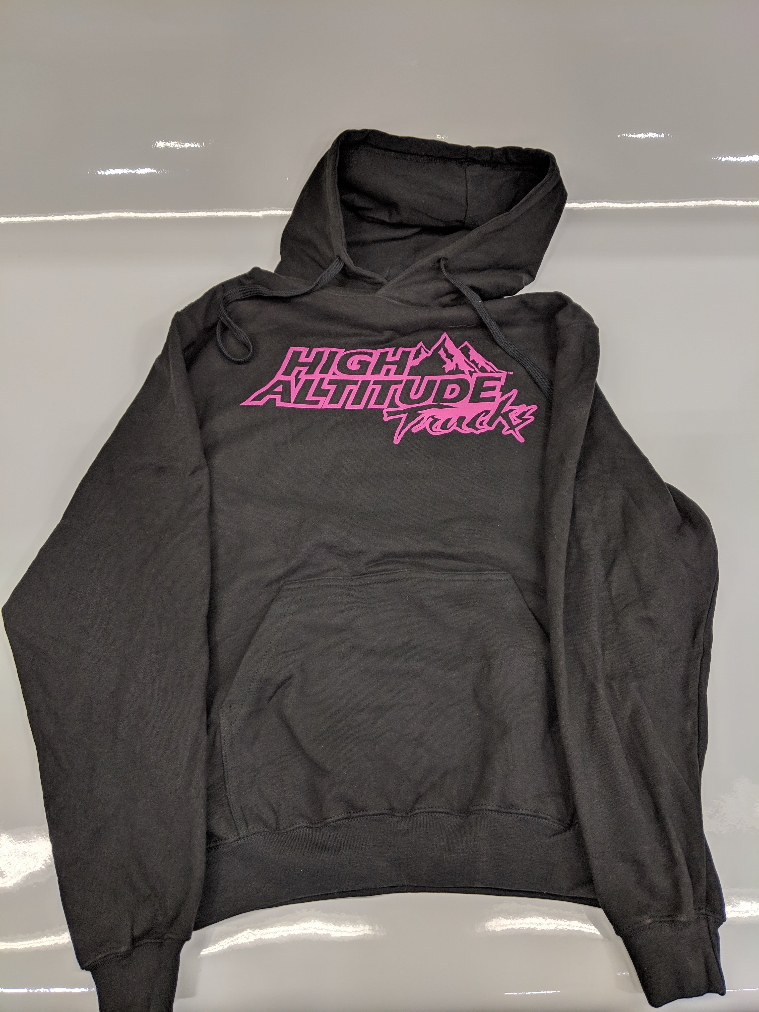 Long Sleeve Black and Pink Hoodie